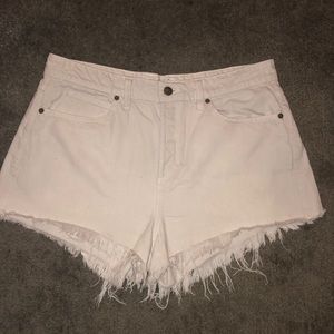 Guess Fringe Distressed high waisted shorts
